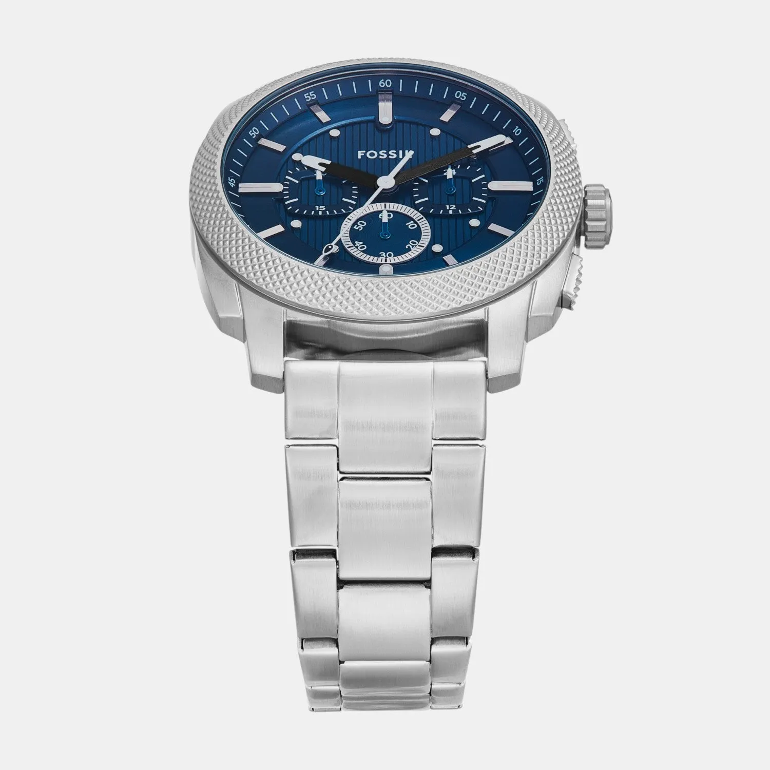 Men Quartz Blue Dial Chronograph Stainless Steel Watch FS6096