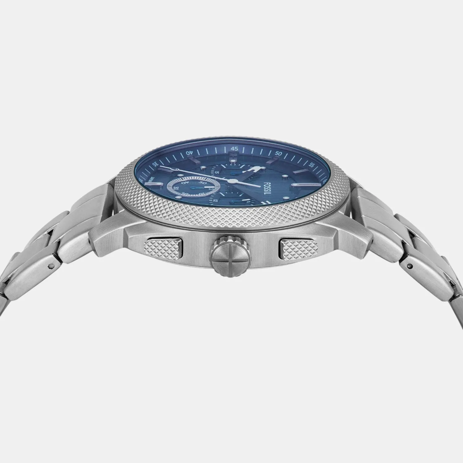 Men Quartz Blue Dial Chronograph Stainless Steel Watch FS6096