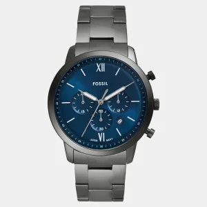 Men Quartz Blue Dial Chronograph Stainless Steel Watch FS6111