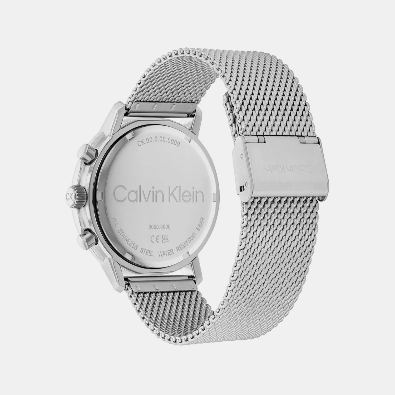 Men Quartz Blue Dial Multi-Function Stainless Steel Watch 25200438