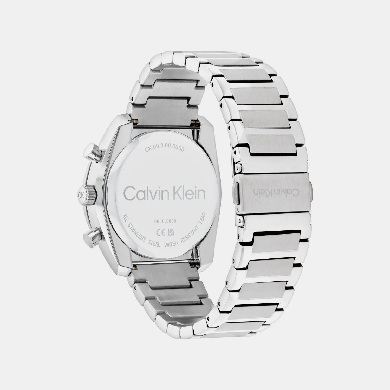 Men Quartz Blue Dial Multi-Function Stainless Steel Watch 25200464