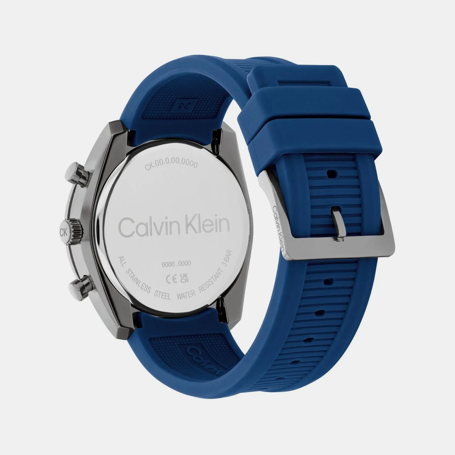 Men Quartz Blue Dial Multi-Function Stainless Steel Watch 25200468