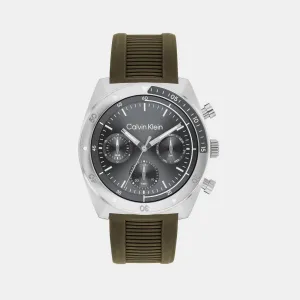 Men Quartz Cool Grey Dial Multi-Function Stainless Steel Watch 25200469