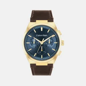 Men Quartz Dark Blue Dial Multi-Function Stainless Steel Watch 25200445