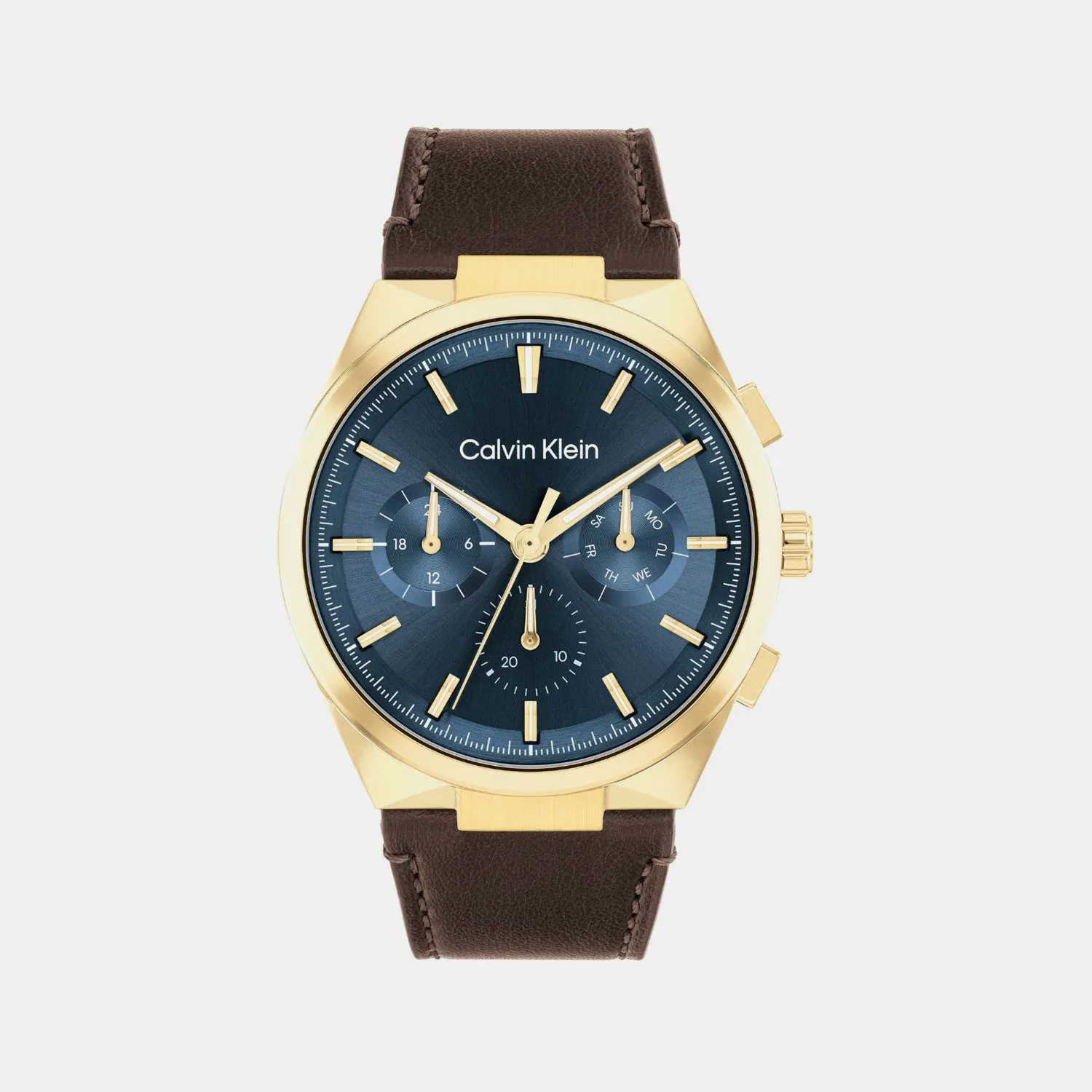Men Quartz Dark Blue Dial Multi-Function Stainless Steel Watch 25200445