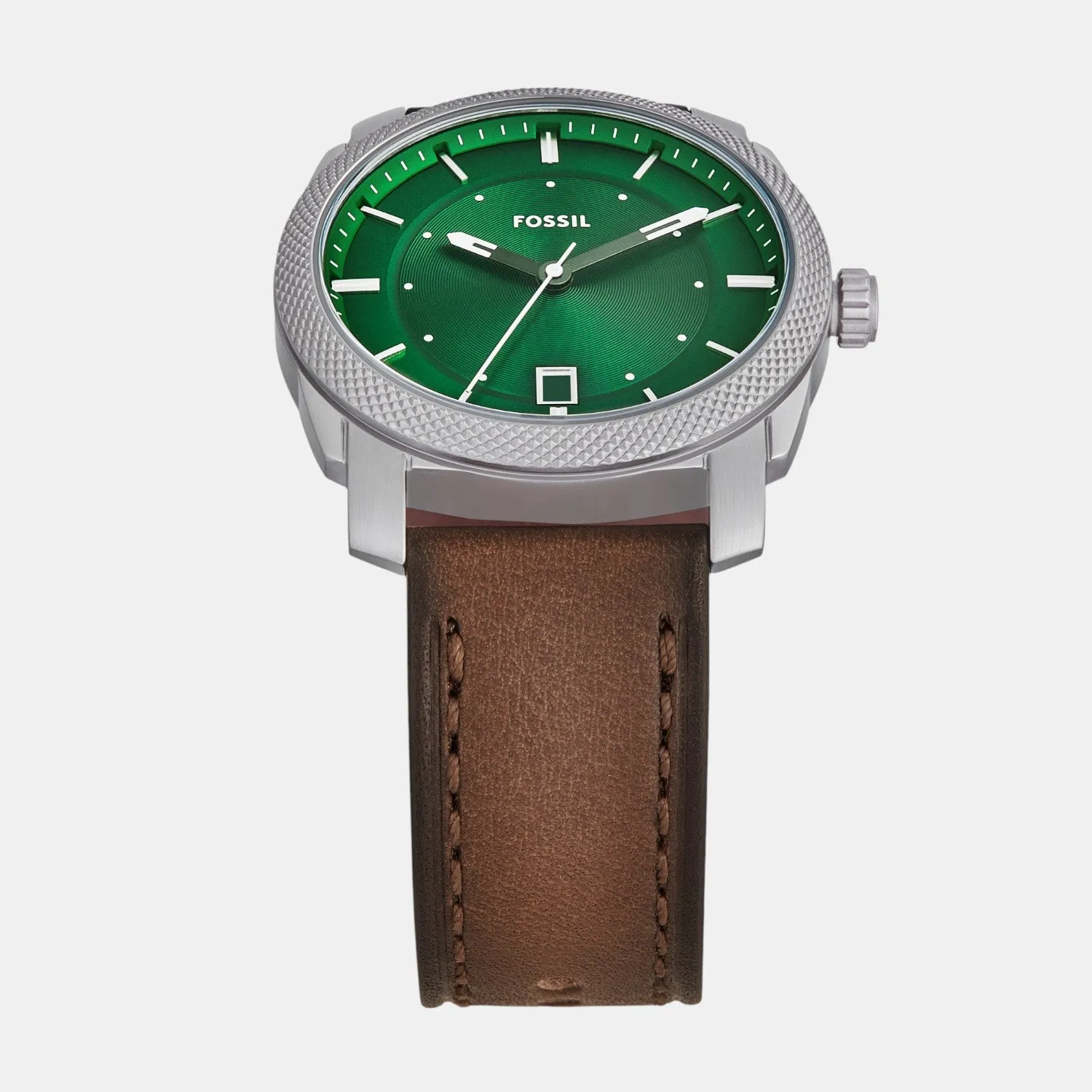 Men Quartz Green Dial Analog Leather Watch FS6085