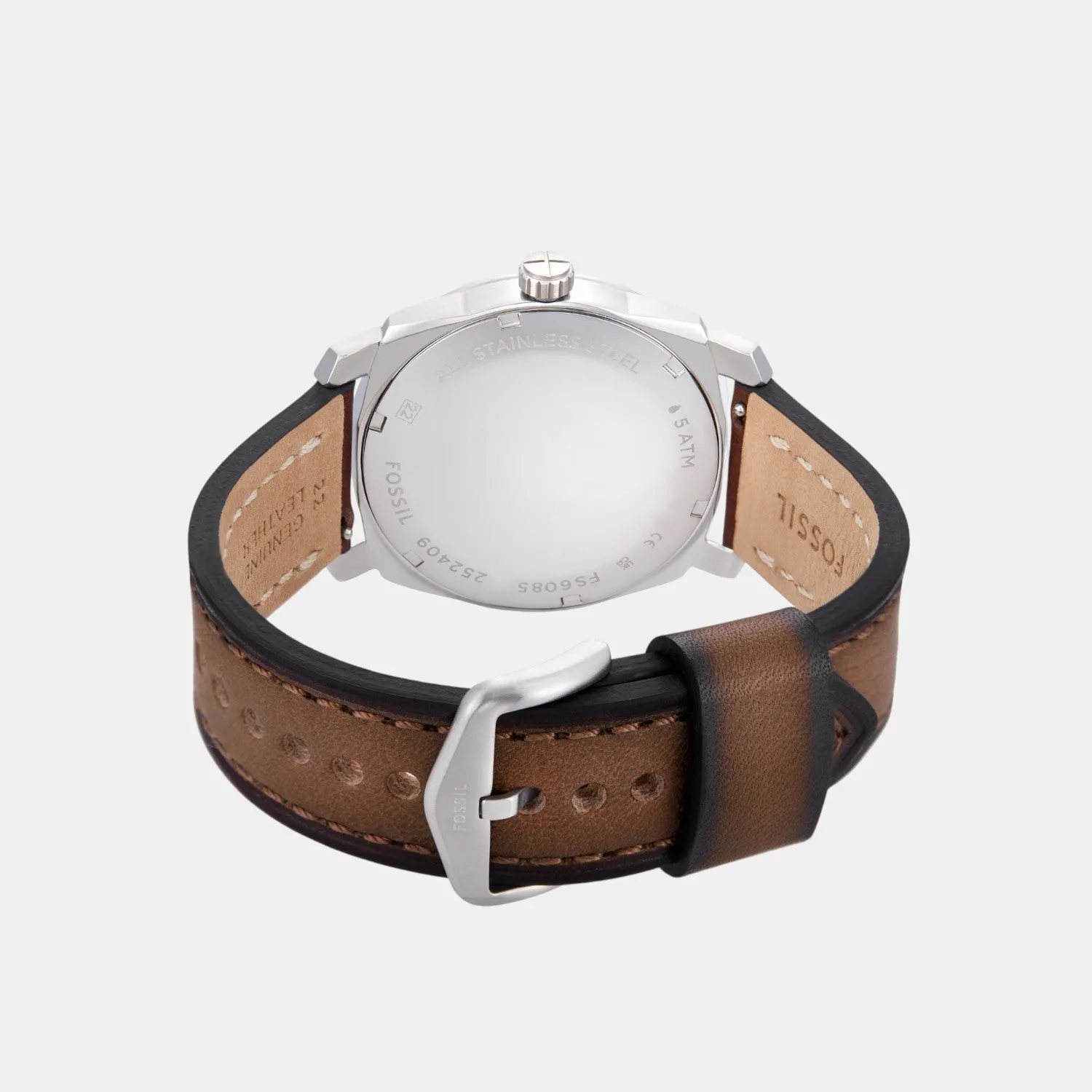 Men Quartz Green Dial Analog Leather Watch FS6085