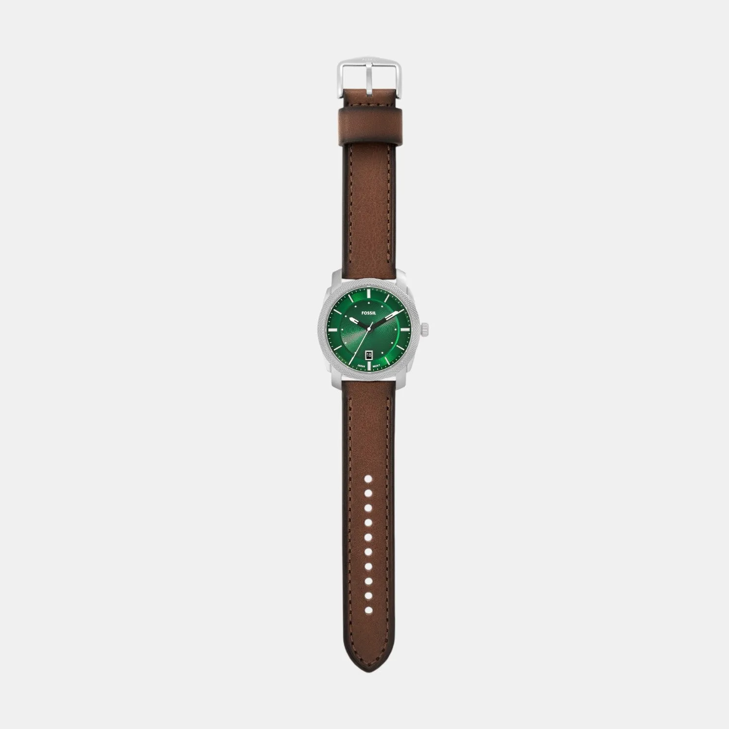 Men Quartz Green Dial Analog Leather Watch FS6085