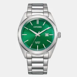 Men Quartz Green Dial Analog Stainless Steel Watch BI5110-54X