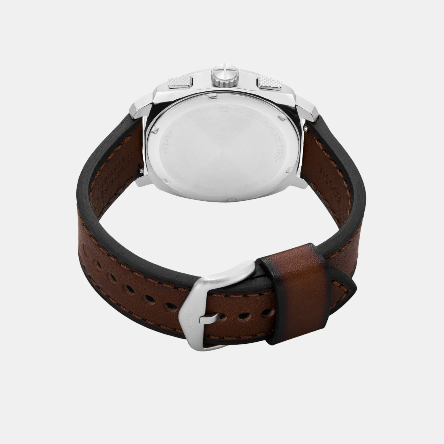 Men Quartz Green Dial Chronograph Leather Watch FS6100