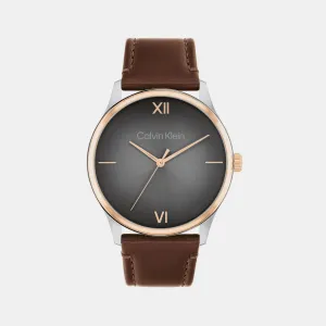 Men Quartz Grey Dial Analog Stainless Steel Watch 25200453