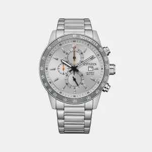 Men Quartz Grey Dial Chronograph Stainless Steel Watch AN3688-58H