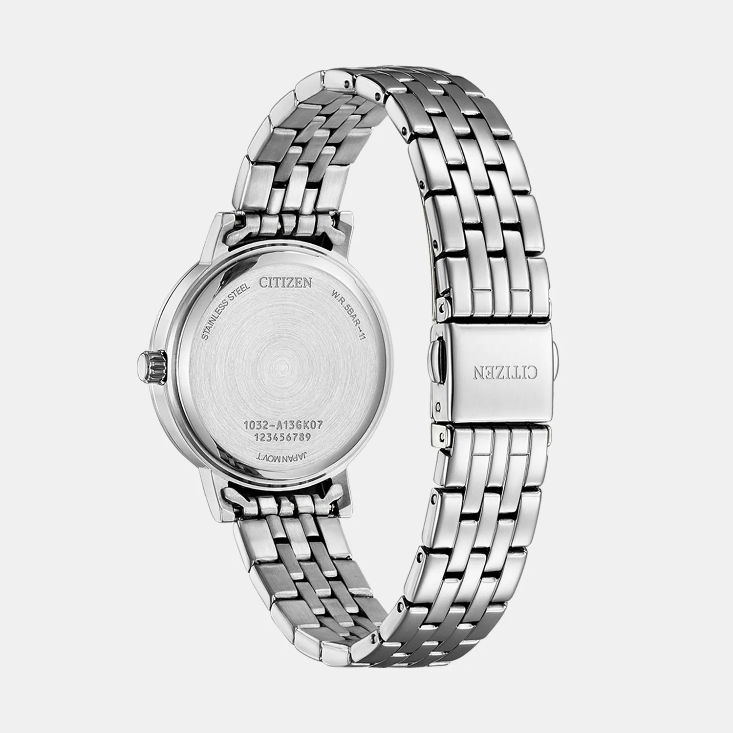 Men Quartz Light Blue Dial Analog Stainless Steel Watch EL3100-55N