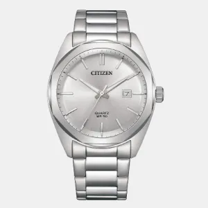 Men Quartz Silver Dial Analog Stainless Steel Watch BI5110-54A
