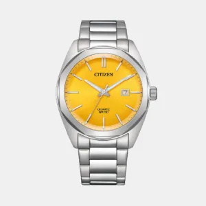 Men Quartz Yellow Dial Analog Stainless Steel Watch BI5110-54Z