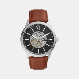 Men's Black Analog Leather Watch BQ2386