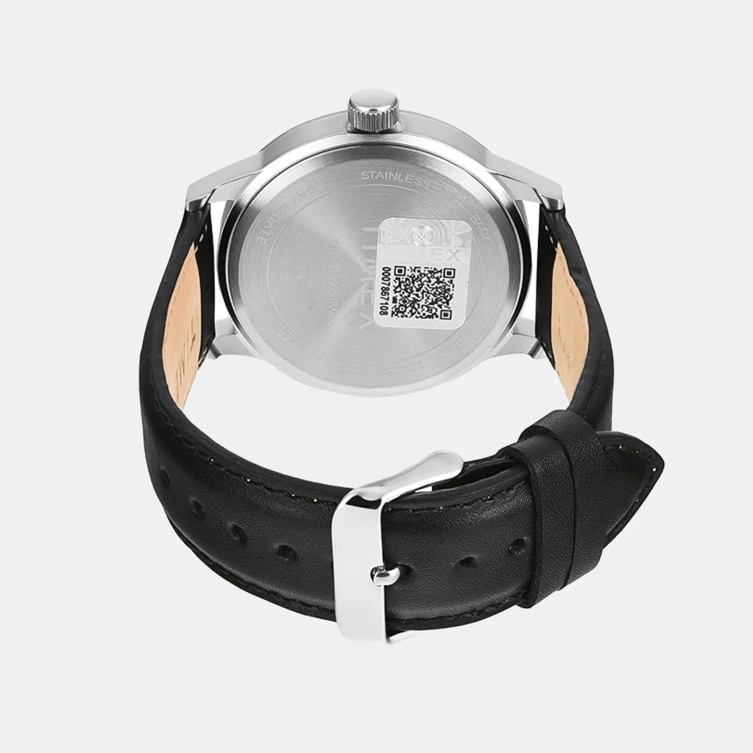 Men's Black Analog Leather Watch TWEG19915