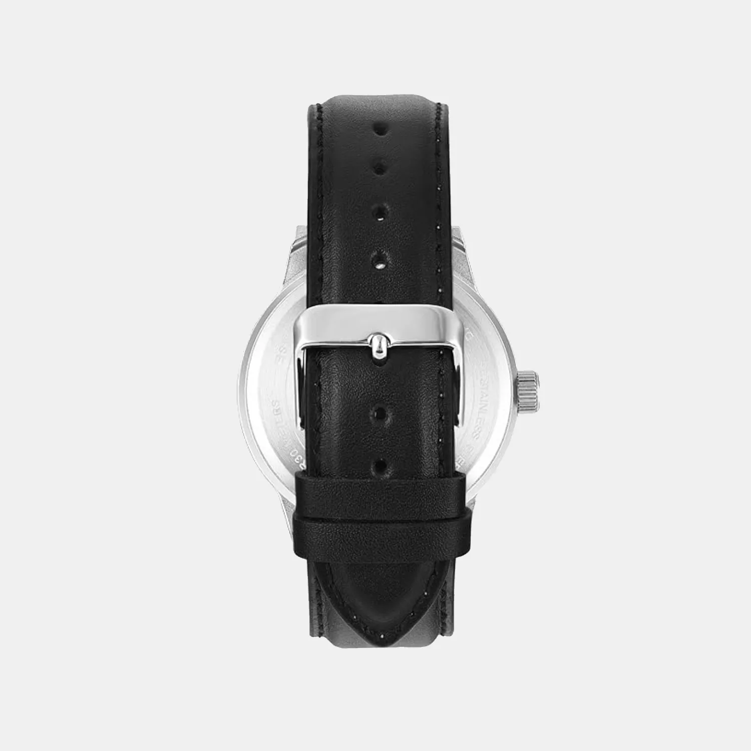 Men's Black Analog Leather Watch TWEG19915