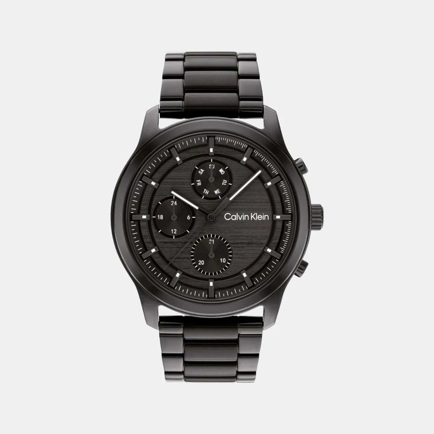 Men's Black Multi-Function Stainless Steel Watch 25200209