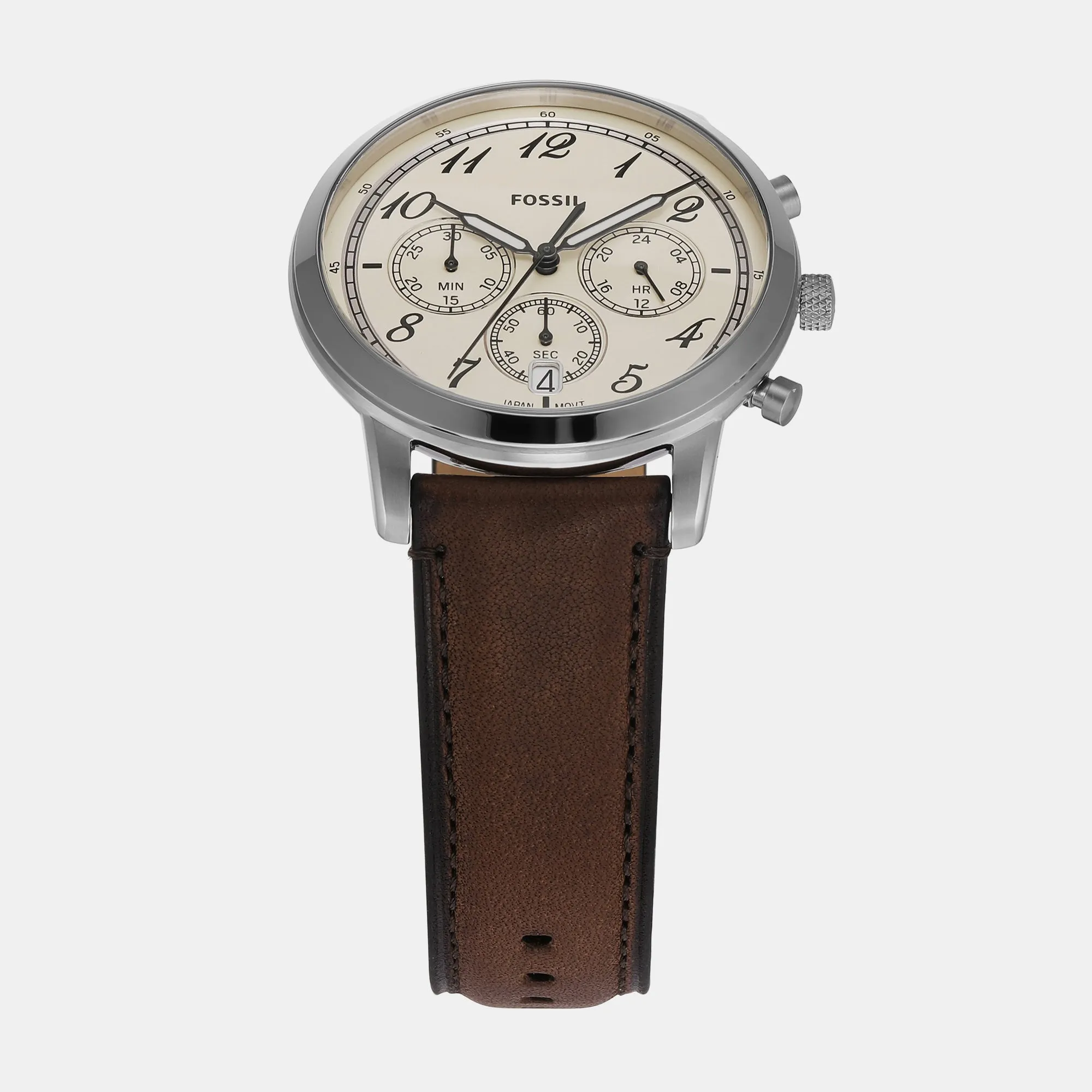 Men's Cream Chronograph Leather Watch FS6022