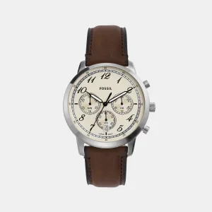 Men's Cream Chronograph Leather Watch FS6022