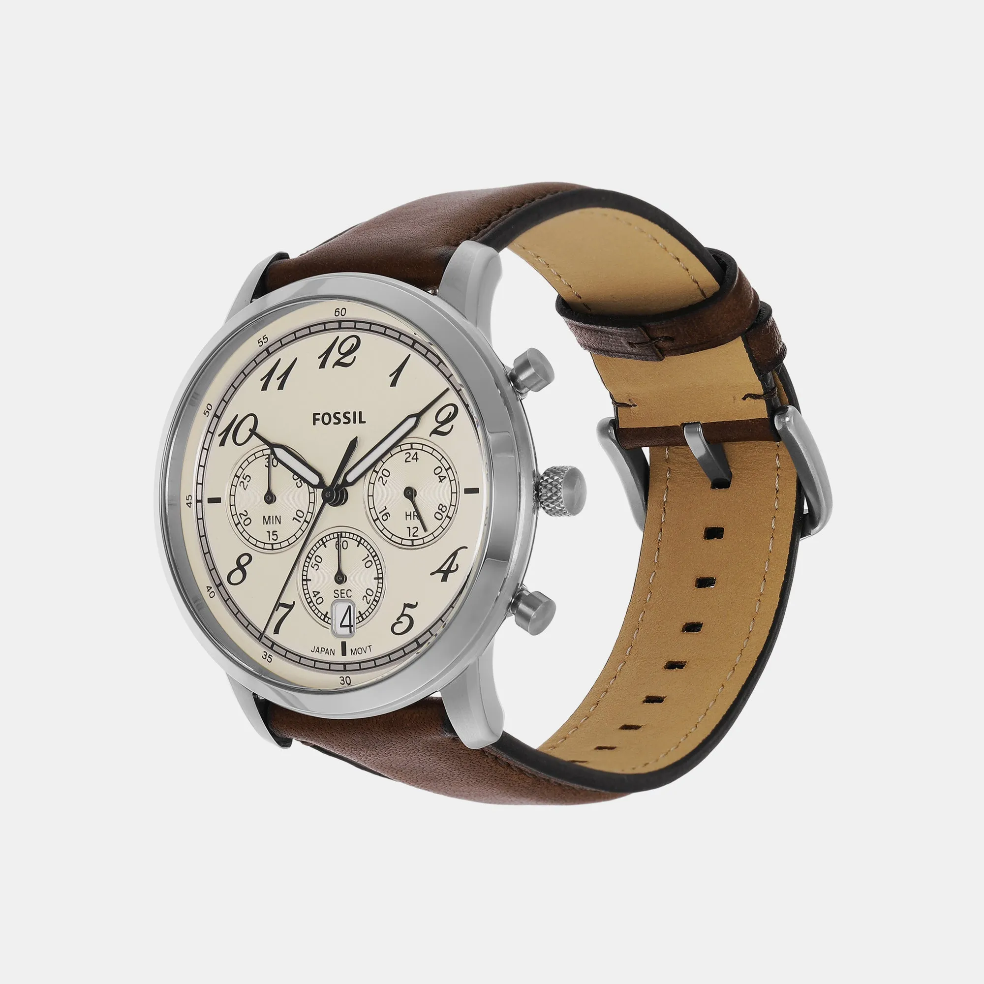 Men's Cream Chronograph Leather Watch FS6022