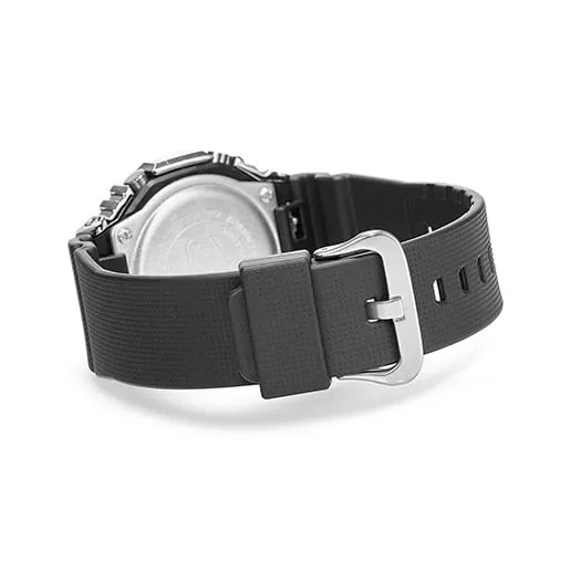 Metallic CasiOak G-Shock Watch GM2100-1A with Octagonal Design and Stainless Steel Bezel