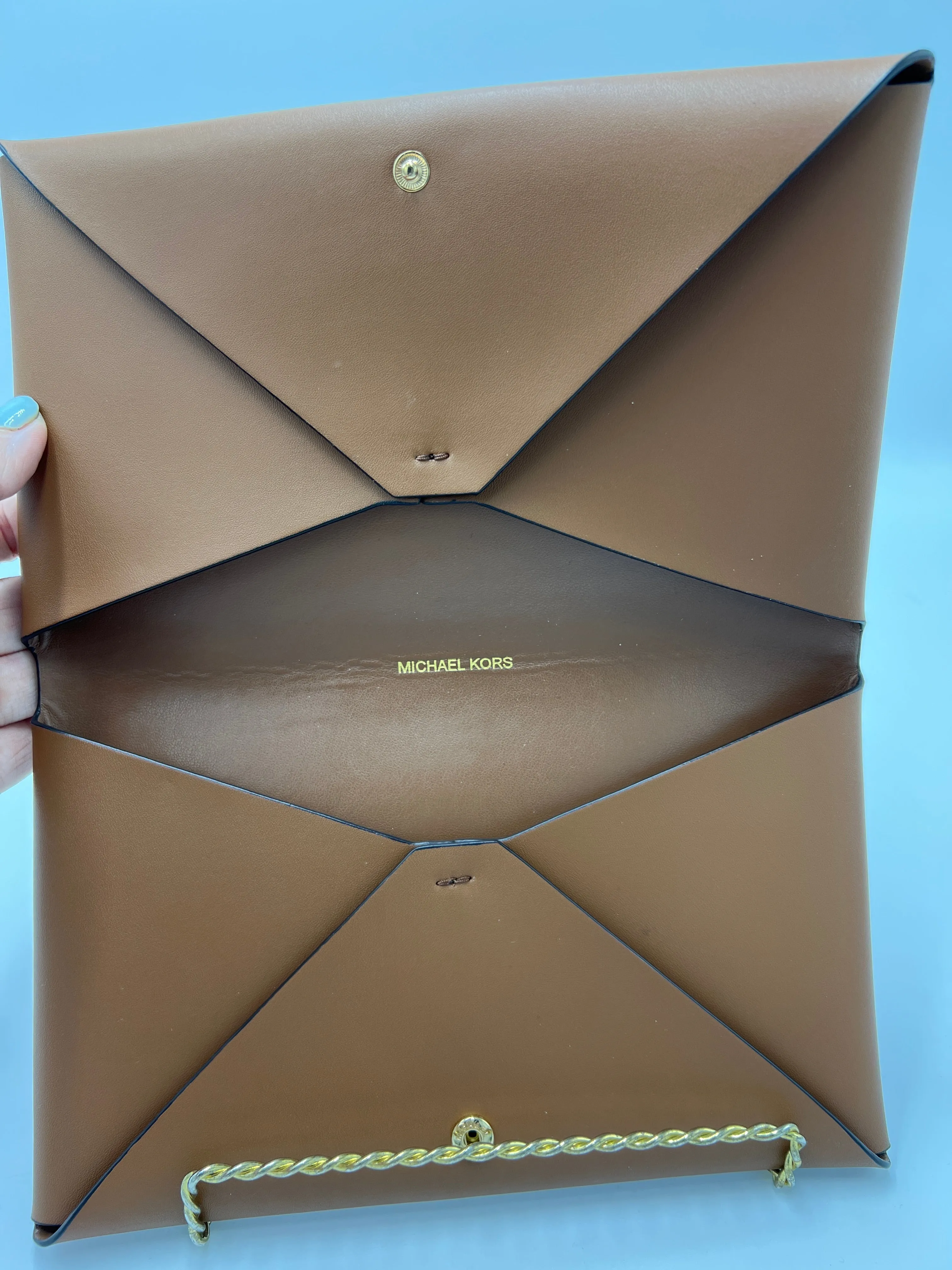 Michael Kors Bags Clutch Leather Designer By Michael Kors