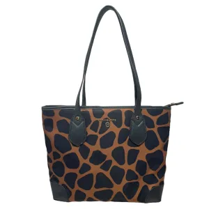 Michael Kors Bags Eva Small Top Zip Tote Designer By Michael Kors Giraffe Print Nylon, Size: Medium