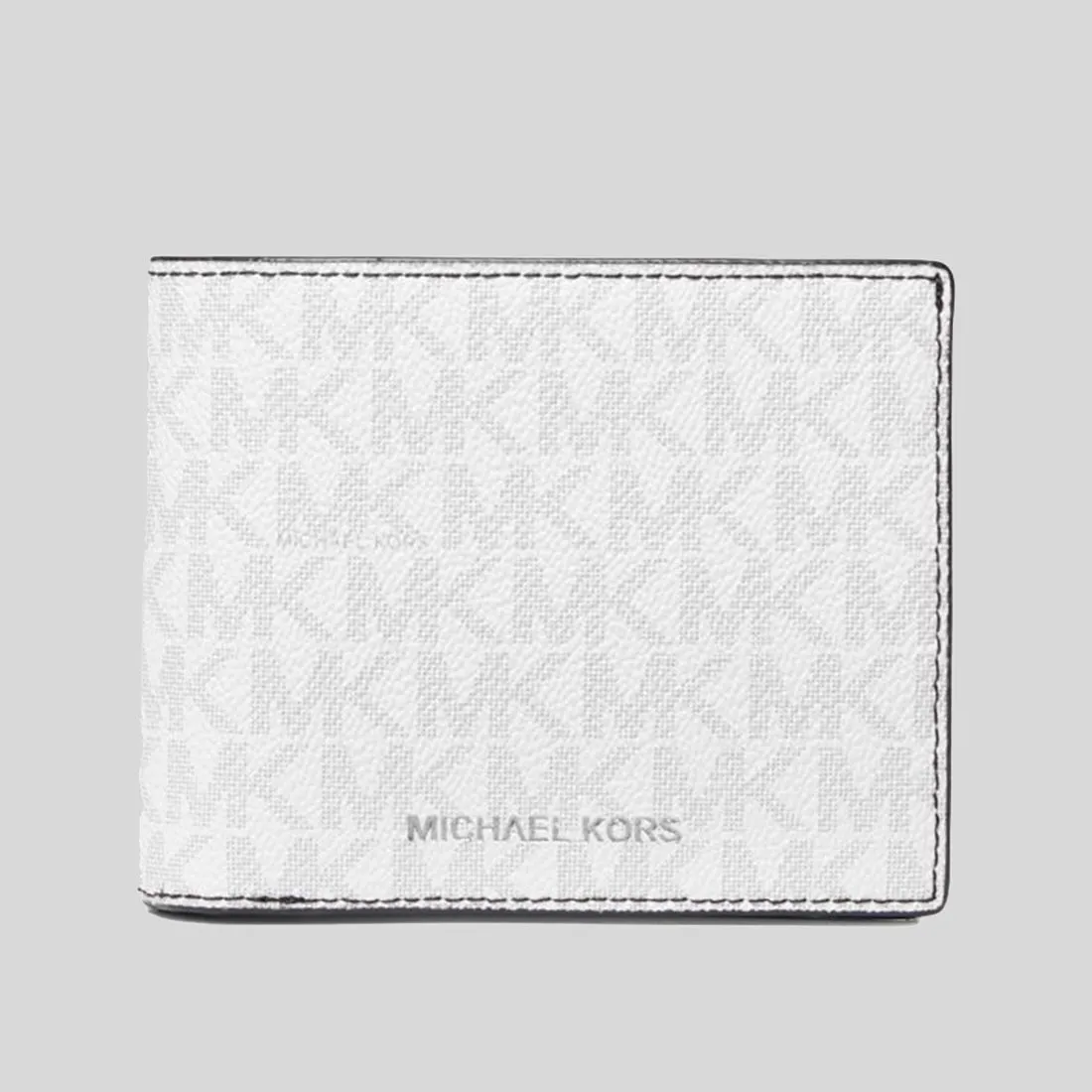 Michael Kors Greyson Billfold Wallet With Passcase Bright White 39F9LGYF2B