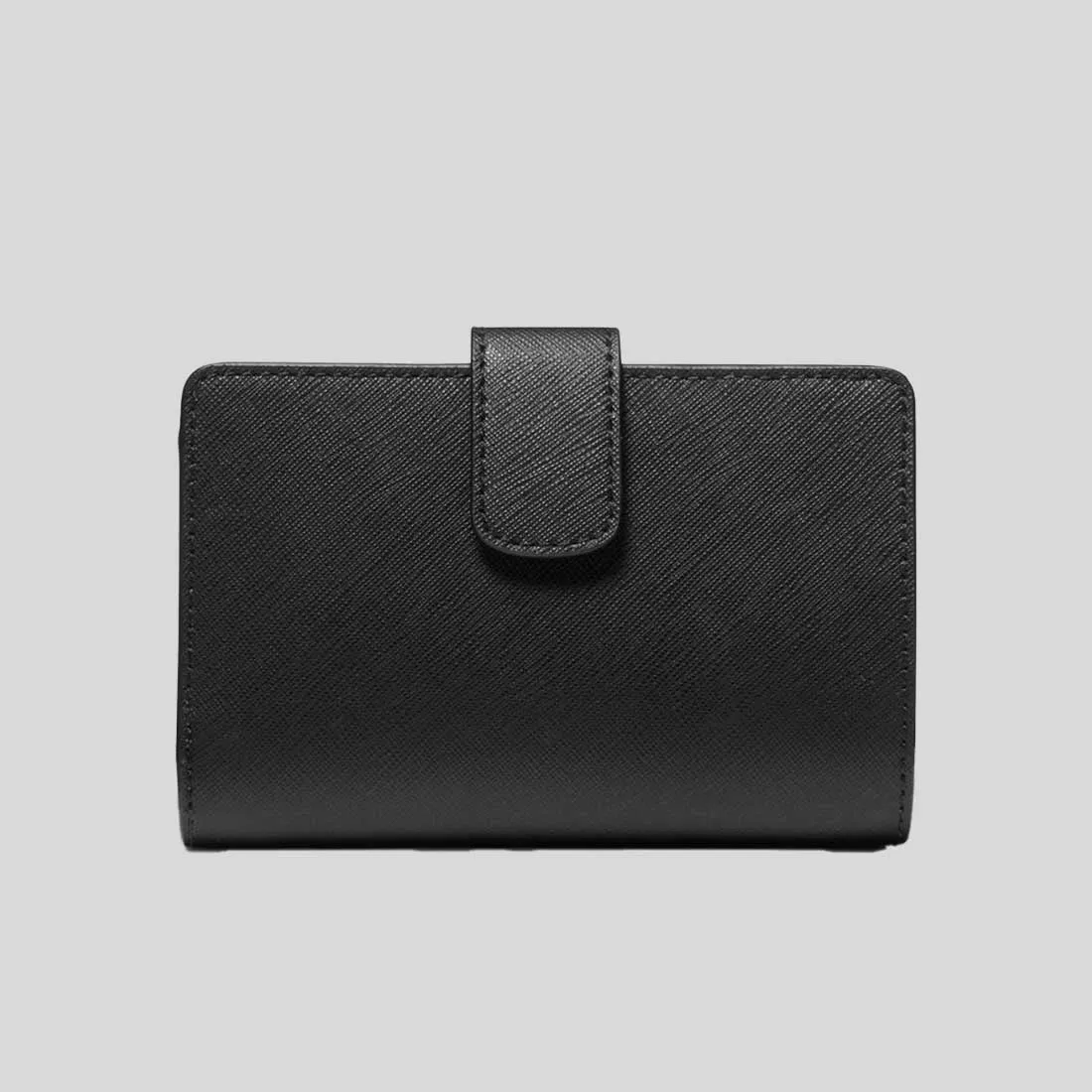 MICHAEL KORS Medium Crossgrain Leather Wallet Black 35F7GTVF2L