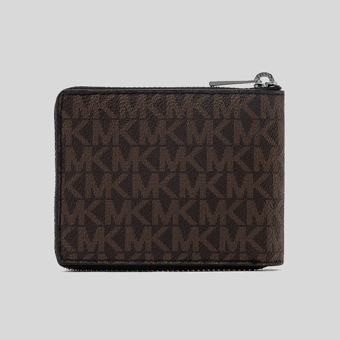 MICHAEL KORS Men's Cooper Logo Zip-Around Wallet Brwon/Black 36U2LCOF3B