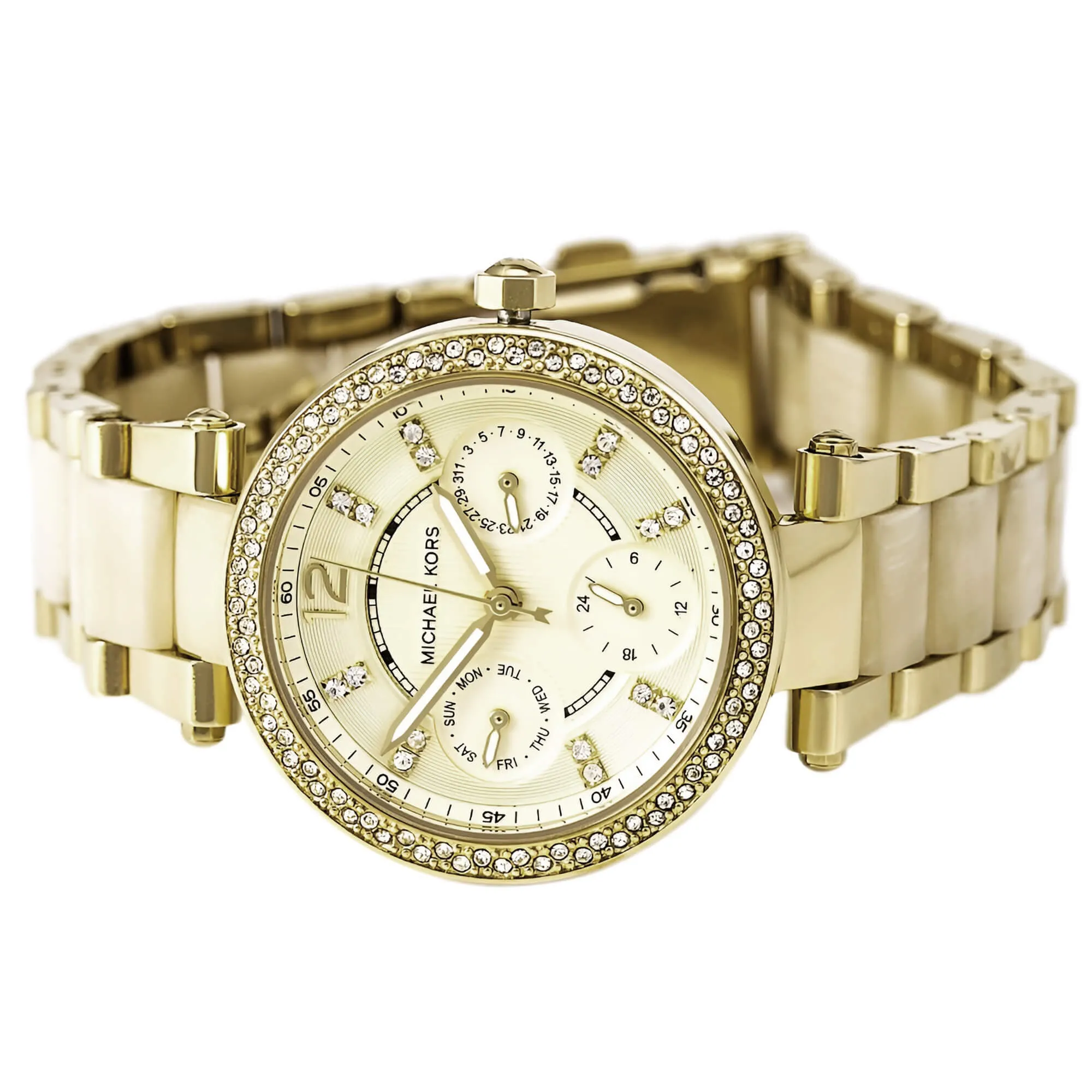 Michael Kors MK5842 Women's Mini Parker Gold Tone Dial Watch