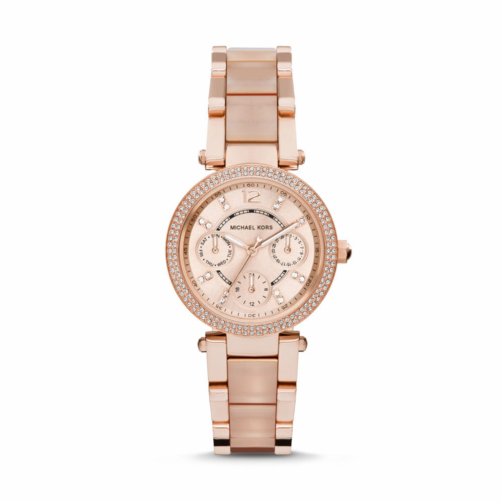 Michael Kors Rose Gold-Tone Mini Parker Watch MK6110