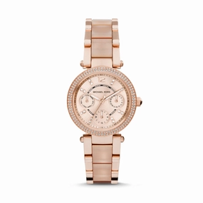 Michael Kors Rose Gold-Tone Mini Parker Watch MK6110