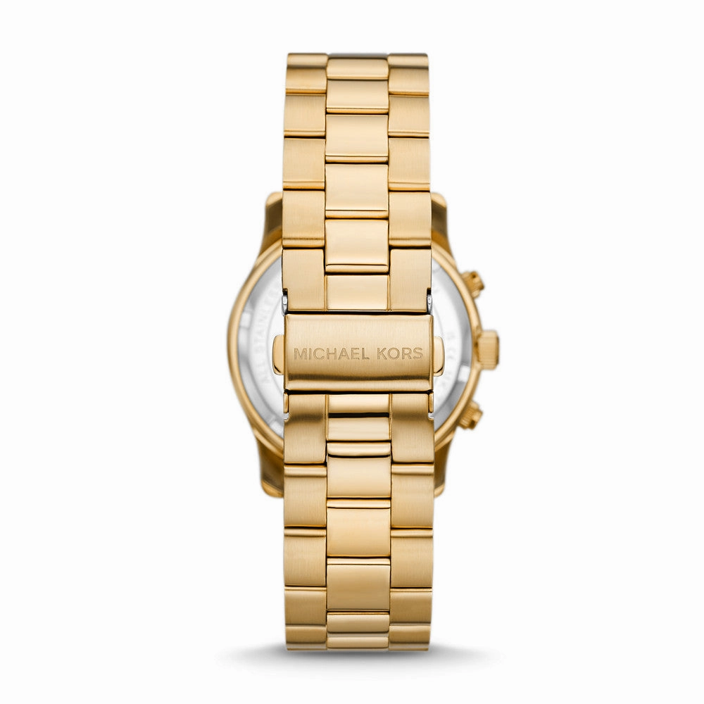 Michael Kors Runway Chronograph Gold-Tone Stainless Steel Watch MK7323