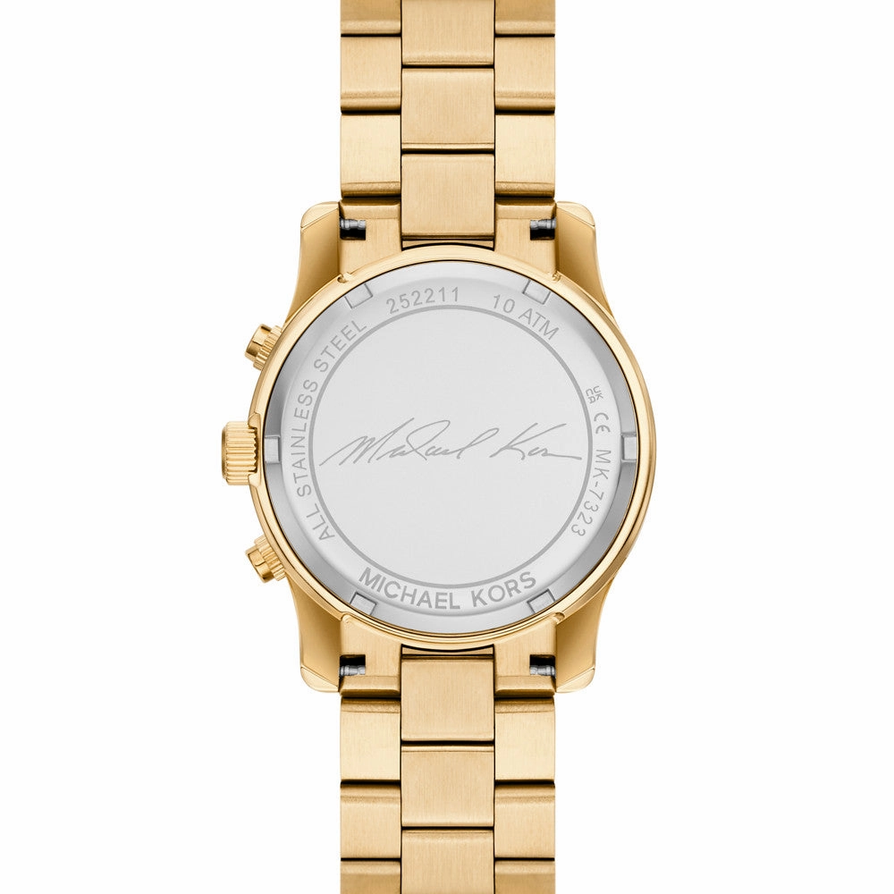 Michael Kors Runway Chronograph Gold-Tone Stainless Steel Watch MK7323