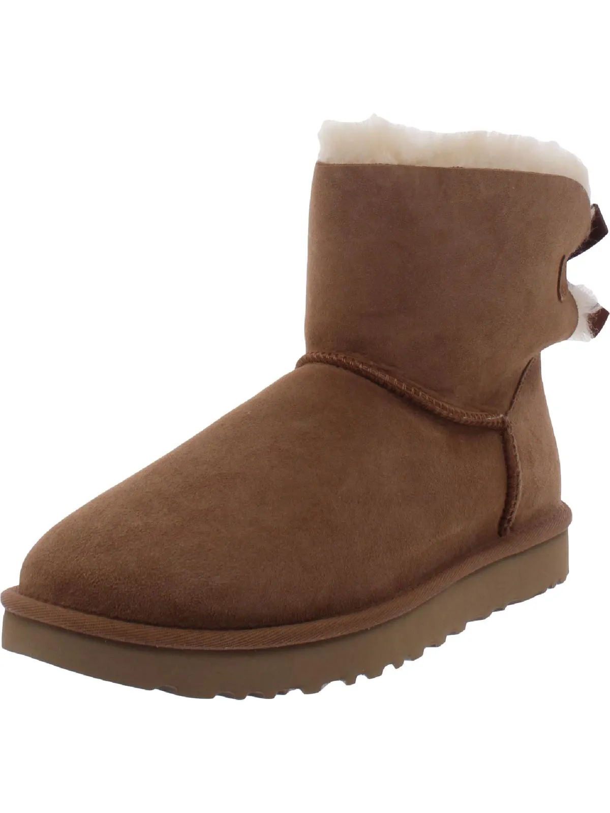 Mini Bailey Bow II Womens Suede Shearling Winter Boots Hey Dude Shoes
