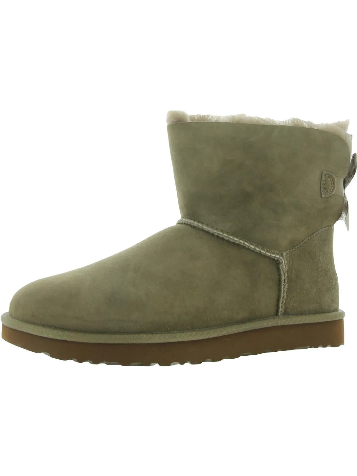 Mini Bailey Bow II Womens Suede Shearling Winter Boots Hey Dude Shoes