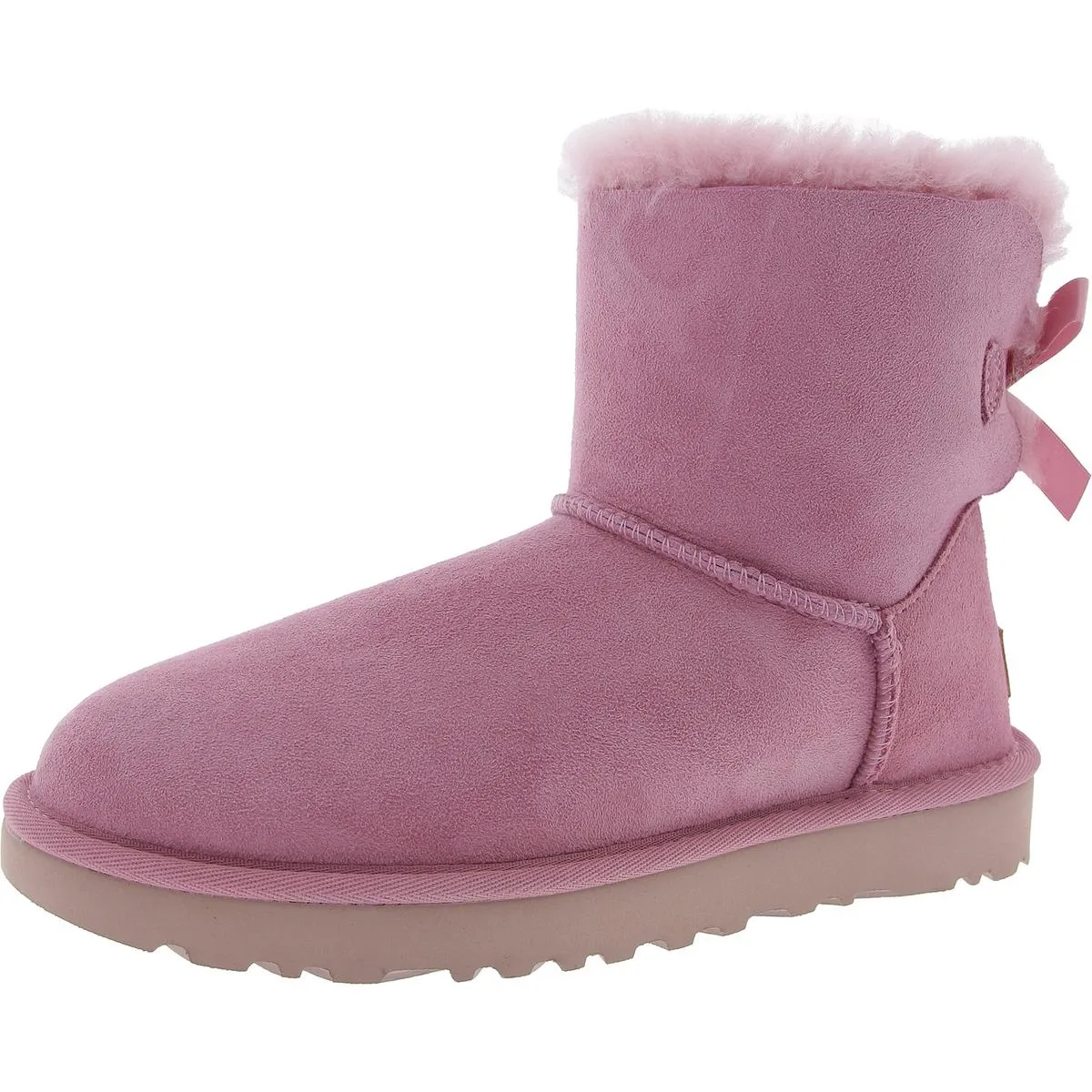 Mini Bailey Bow II Womens Suede Shearling Winter Boots Hey Dude Shoes