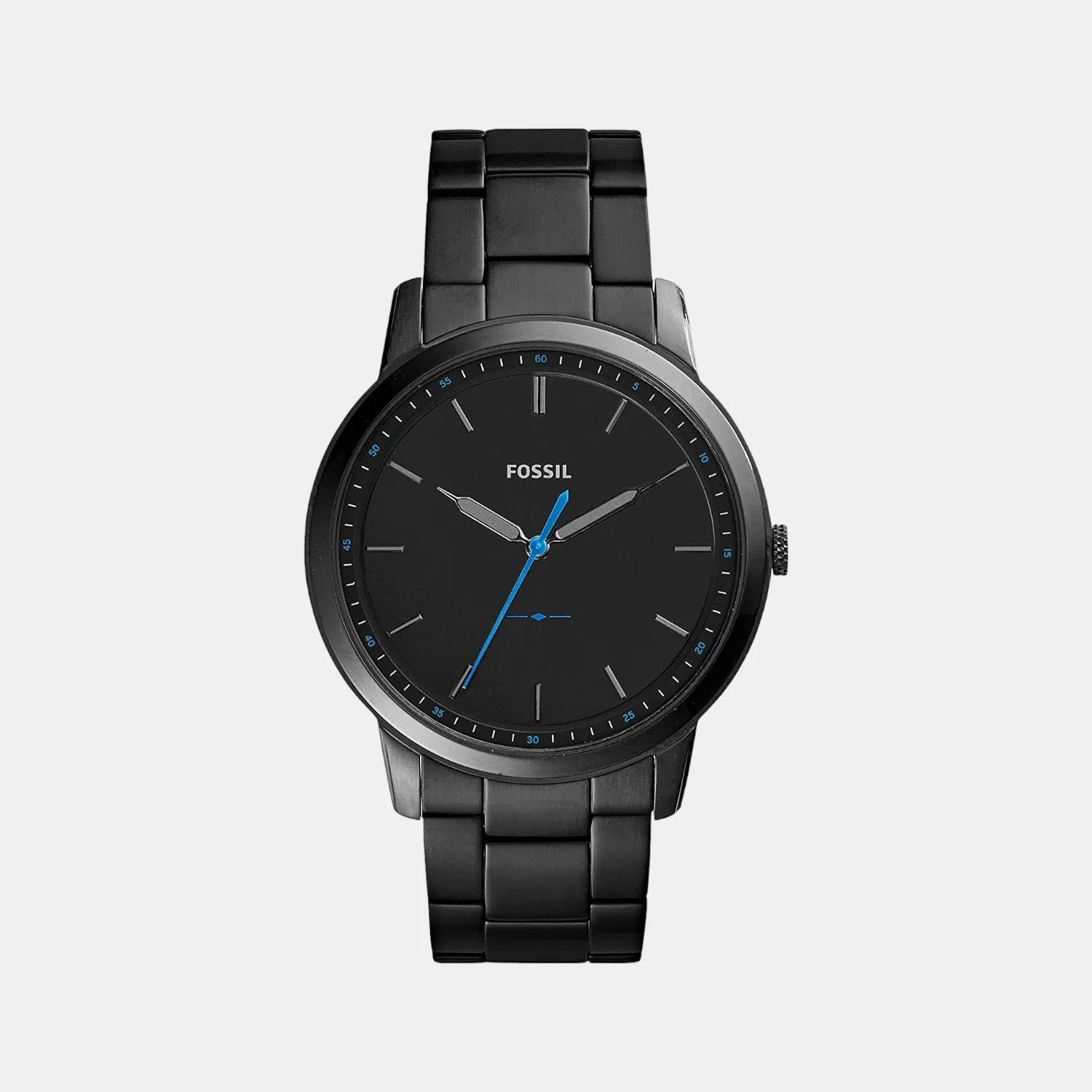 Minimalist Men Quartz Black Dial Analog Stainless Steel Watch FS5308