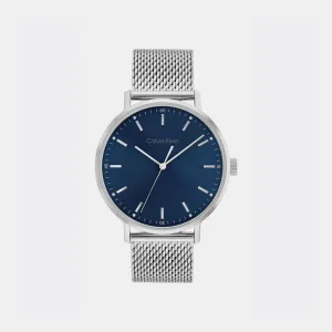 Modern Mesh Men Blue Analog Mesh Watch 25200045