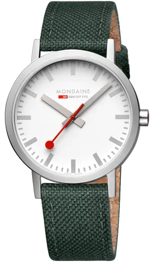 Mondaine Classic Park Green Textile Watch