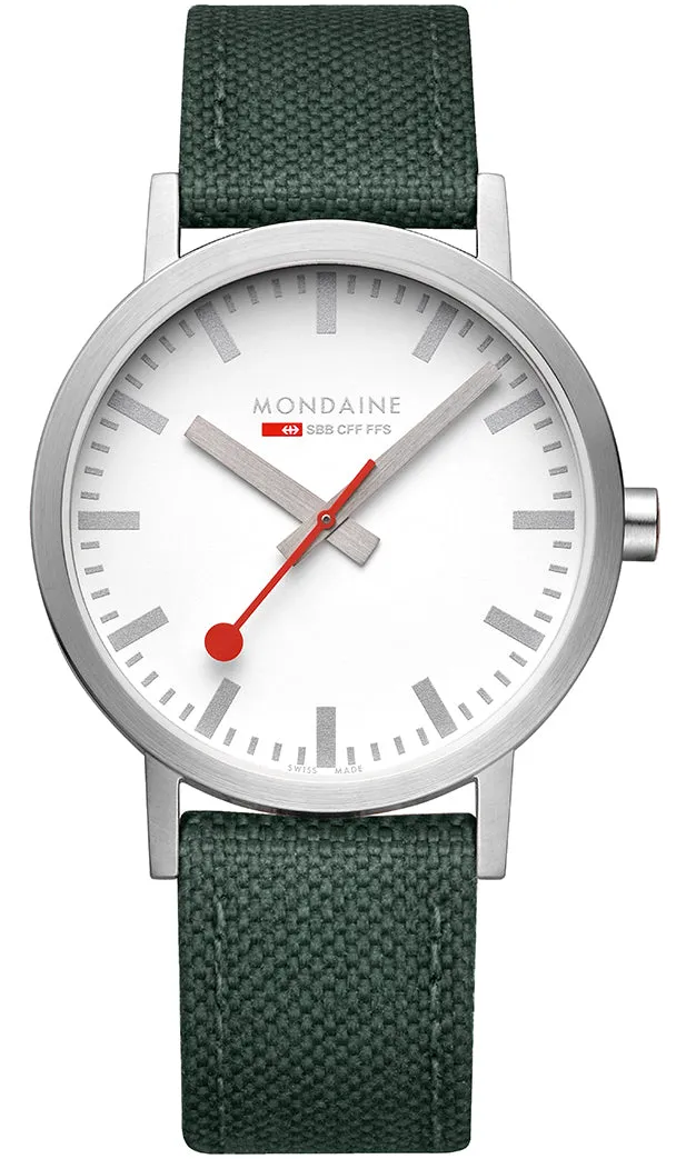 Mondaine Classic Park Green Textile Watch