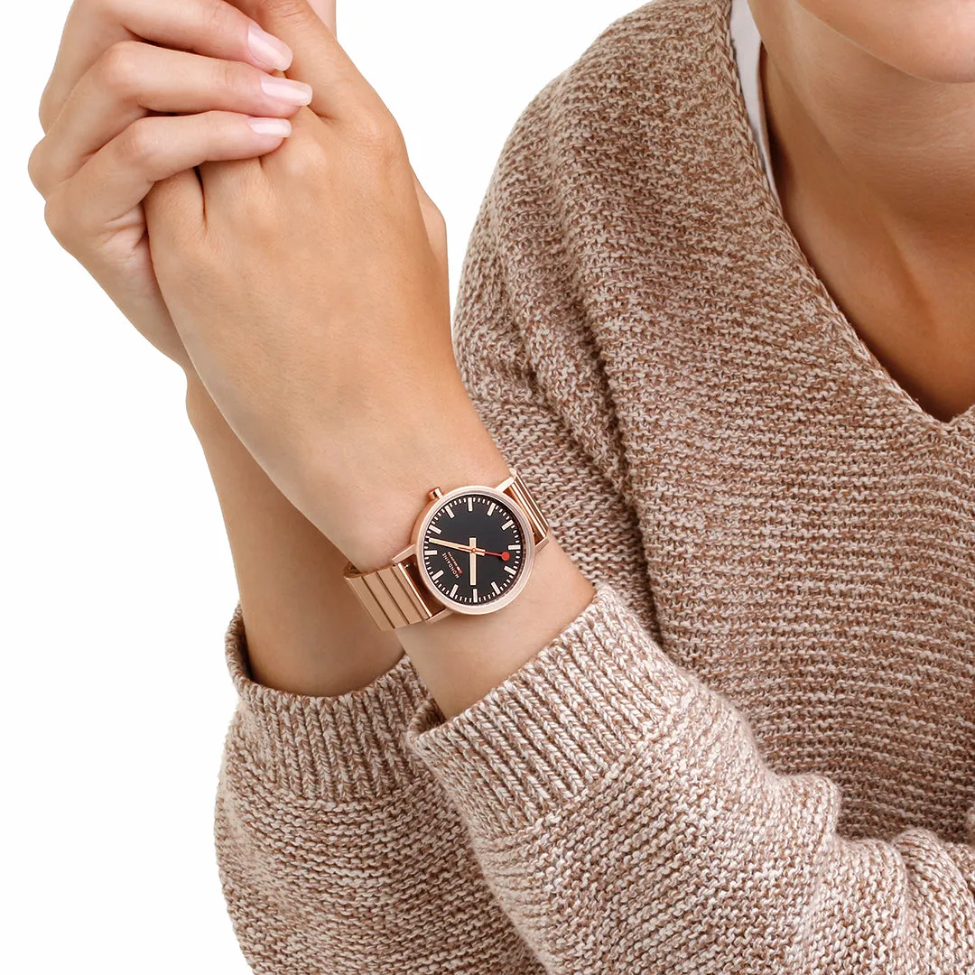 Mondaine Classic Rose Gold Watch
