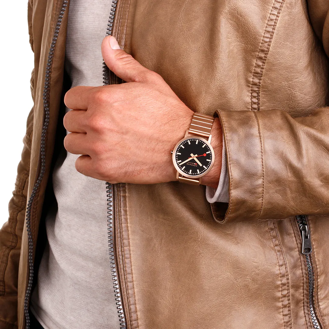 Mondaine Classic Rose Gold Watch
