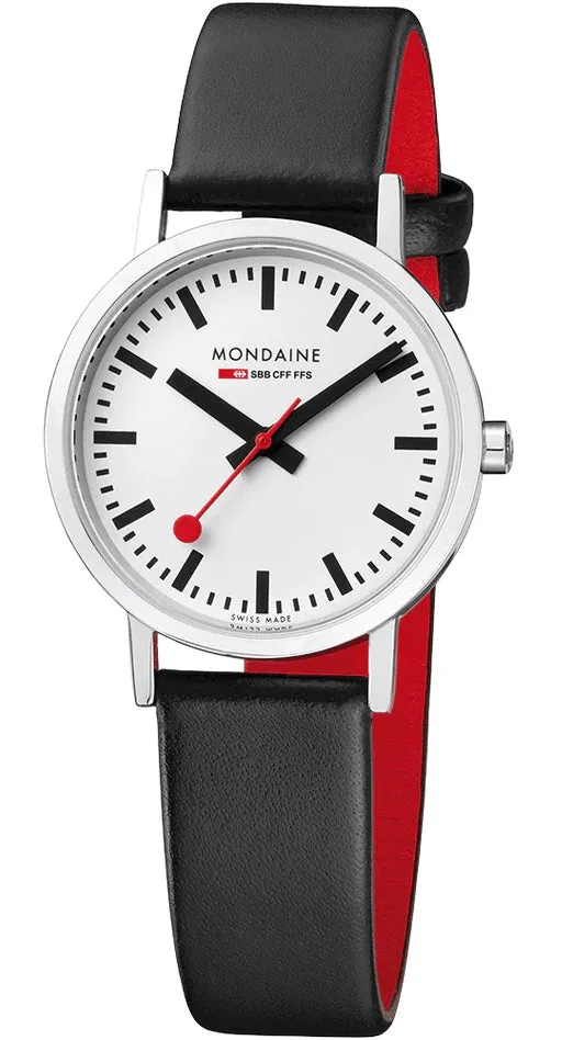 Mondaine Classic Vegan Grape Leather Watch
