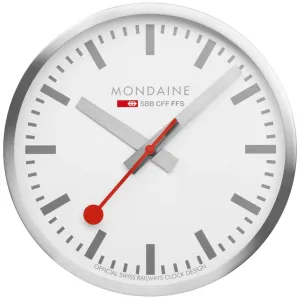 Mondaine Clock Wall Kitchen Silver Watch
