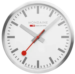 Mondaine Clock Wall Kitchen Silver Watch