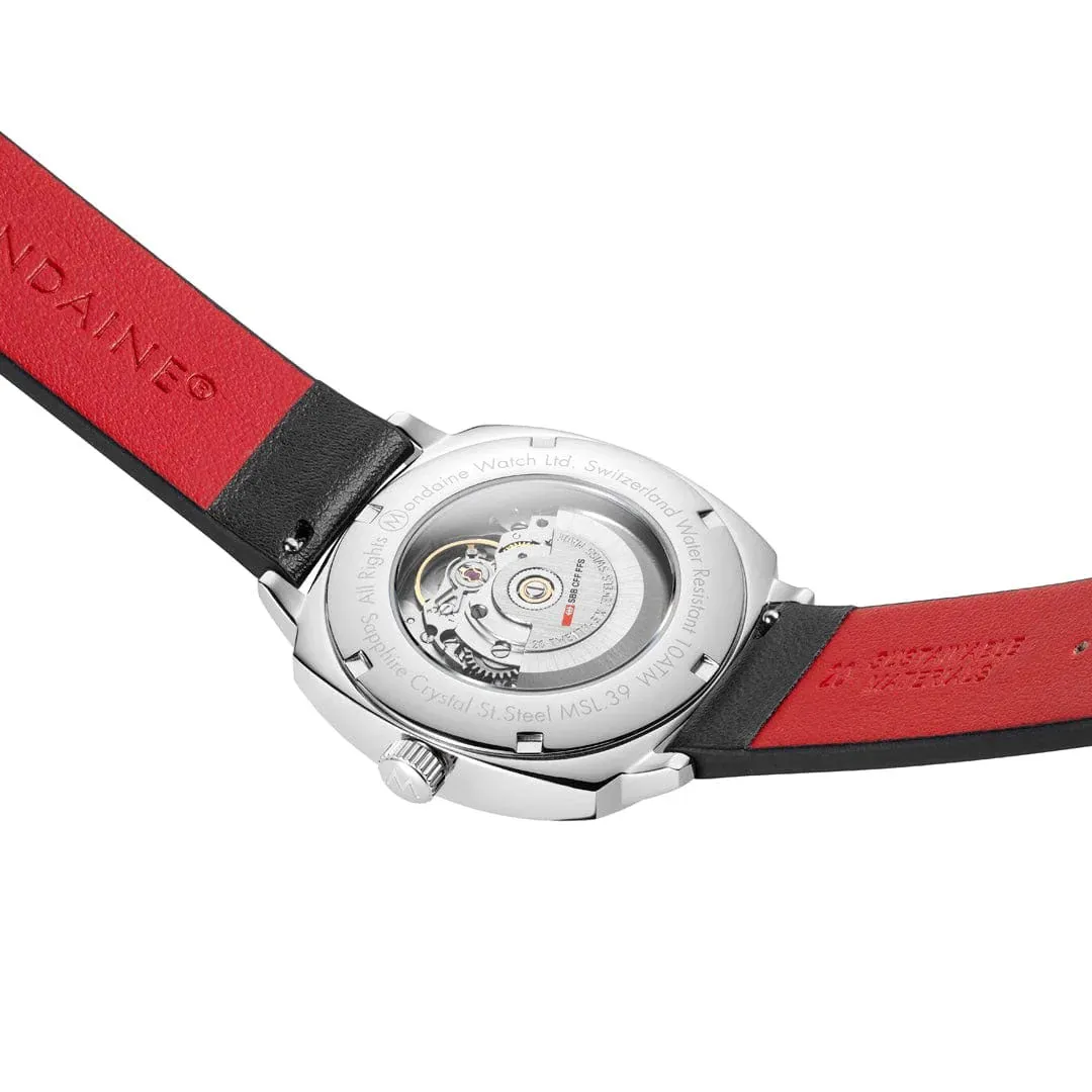 Mondaine Cushion Automatic White Watch
